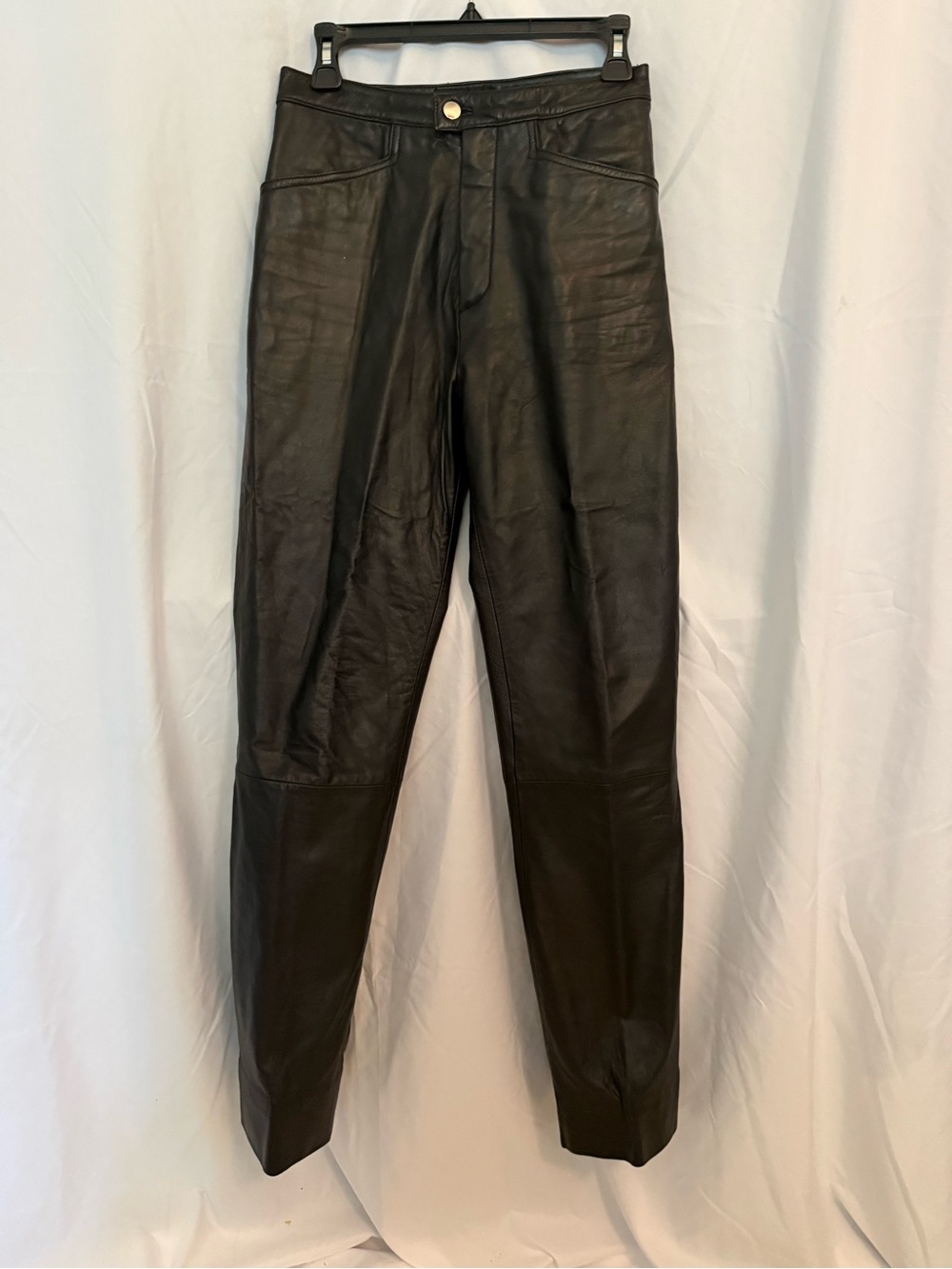 Wilson Slim Black Leather Jeans